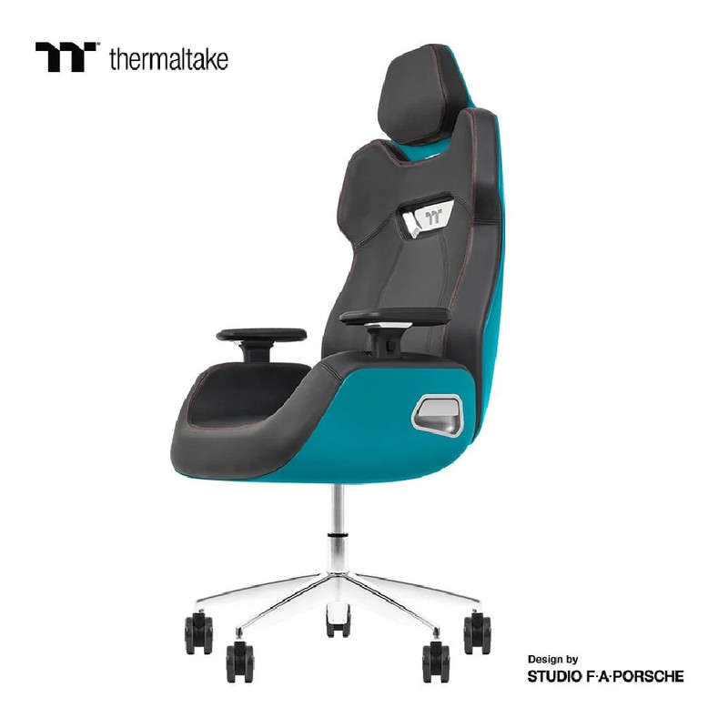 Thermaltake Argent E700 Real Leather Gaming Chair Design by Studio F. A. Porsche - Ocean Blue - كرسي